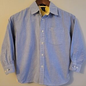 GAP Kids Vintage Dressy Oxford Blue Long Sleeve Dress Button Down Shirt, Sz 6/7